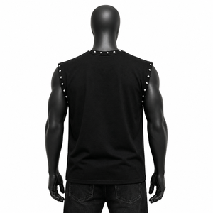 เสื้อกล้ามพิมพ์ลายกราฟิกประดับเพชร Glory Custom ผ้าฝ้าย 100% เนื้อนุ่ม สไตล์ใหม่ทันสมัย เสื้อยืดแขนกุดพิมพ์ลาย สำหรับใส่ได้ทั้งชายและหญิง - Product Image 6