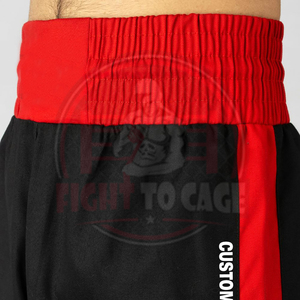 Good Selling 2026 Black Red Contrast Color New Arrival Highest Quality Stain Adult Wear Polycotton Kick Boxing Trousers - Product Image 3