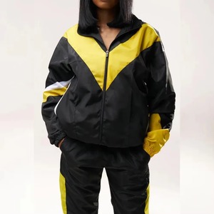 Premium Quality Nylon Tracksuit Set <b>Zip</b>-<b>up</b> <b>Jacket</b> Lightweight Waterproof Breathable Windbreaker Set Training Tracksuit Women - Product Image 4