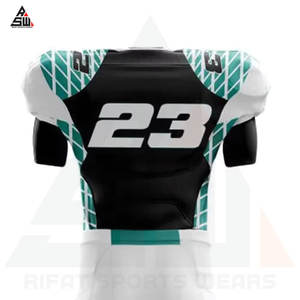 Seragam Sepak Bola Amerika Berkualitas Tinggi Warna Sesuai Pesanan Bahan Spandex/Polyester Ukuran Besar Lengan Setengah Logo Sesuai Pesanan - Product Image 4