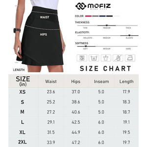 High Waist Women's <b>Black</b> Asymmetrical <b>Pleated</b> Tennis <b>Skirt</b> With Pocket Sporty Mini Design Breathable Fabric - Product Image 4