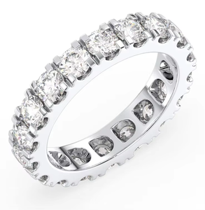 แหวนแต่งงานเพชรเลี้ยงในห้องปฏิบัติการทรงกลมแบบเต็มวง 14K ทองคำ สำหรับผู้หญิง สี E ความสะอาด VVS2 ได้รับการรับรอง เครื่องประดับชั้นดี - Product Image 5