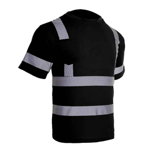 Vente en gros de t-shirts haute visibilité de qualité supérieure, hauts réfléchissants, vêtements de sécurité, couleur noire, services ODM OEM - Product Image 2