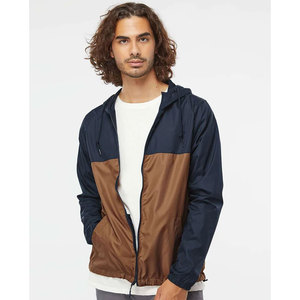 Veste coupe-vent légère noire anthracite de qualité supérieure avec capuche, résistante à l'eau, pour entraînement sportif, taille XXL, de Independent Trading Co. - Product Image 6