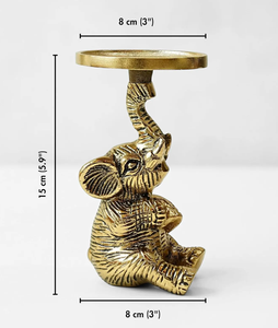 Trusted Manufacturer of Aluminum Metal <b>Elephant</b> Design Candle Holder For Home Decoration Dining Table And Living Room Display - Product Image 3