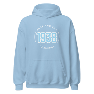 Sweat-shirt à capuche unisexe bleu ciel avec motif brodé circulaire, en molleton, à manches longues, décontracté, vêtement d'hiver - Product Image 1