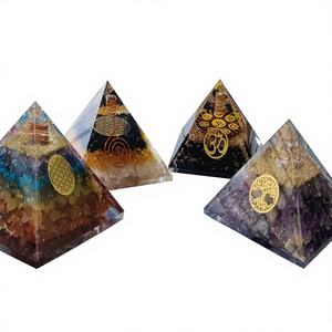Pirámides de Orgonita Hechas a Mano con Piedras Preciosas y Cristales, Protección EMF, Pirámides Curativas de Orgonita - Product Image 1