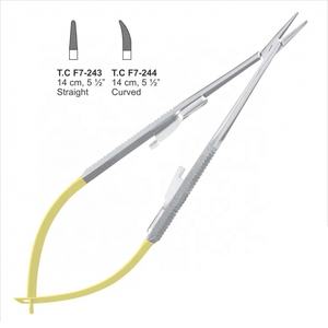 High Quality Stainless Steel Castroviejo Needle <b>Holders</b> TC Forceps with Gold Handle for Surgical Use and Medical <b>Stitching</b> - Product Image 1