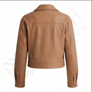 Chaqueta de cuero de calidad superior para mujer, chaqueta de cuero de oveja, ropa de invierno para mujer, chaqueta de cuero personalizada para mujer - Product Image 3