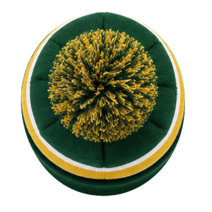 Bonnet tricoté personnalisé avec pompon, bonnet d'hiver chaud à revers, broderie pour équipe sportive, accessoire décontracté d'extérieur, vente en gros OEM ODM - Product Image 6