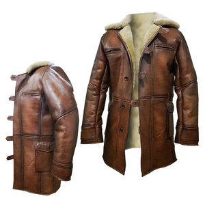 Wholesale Men Genuine Premium Leather Slim Fit Biker Style Winter Fashion Motorcycle <b>Jacket</b> Windproof <b>Waterproof</b> Sheep Stand - Product Image 3