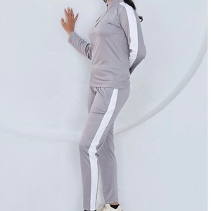 Women OEM <b>Sweater</b> Knitted Women Tracksuit Sets Moisture-Wicking And Quick-Dry Performance Stand Collar With Half Zip - Product Image 5