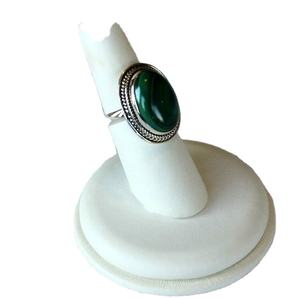 แหวนเงินมาลาไคท์คลาสสิกสำหรับผู้หญิง925แฟชั่นเครื่องประดับงานปาร์ตี้สั่งทำพร้อมเทคโนโลยีช่องทางการผลิต - Product Image 5