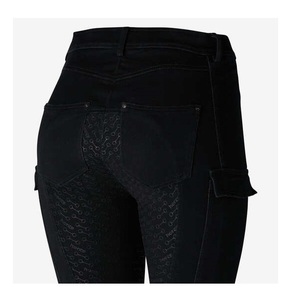 High Quality 4-way Stretch Horse Riding Breeches Leggings Tights <b>Equestrian</b> Wear Pants on Technical Fabric with Soft Feel - Product Image 3