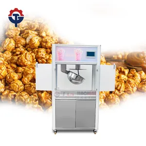 Mesin Popcorn elektrik otomatis, alat pembuat jagung Pop komersial dengan harga pabrik grosir 2024
