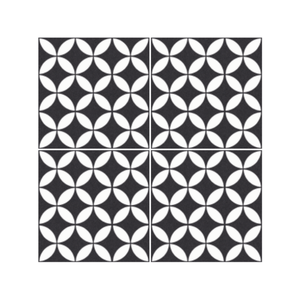 Collection monochrome de carreaux en porcelaine 300x300 mm, design moderne noir et blanc pour murs et sols de cuisine et salle de bain - Product Image 1