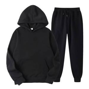 Unisex Black Crew Neck Sweatshirt Full Sleeve Solid Eco-Friendly Polyester Casual Hoodie Side Pockets Midweight Regular Fit - Product Image 5