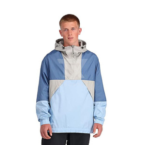 Customizable Canvas Stand Collar Men's Casual Zippered <b>Waterproof</b> Windbreaker Hooded <b>Jacket</b> for Autumn Outdoor Use - Product Image 4