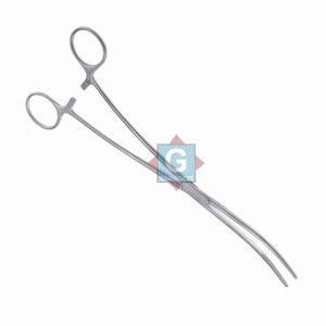 Pinzas Quirúrgicas Curvas Bozeman de 10 Pulgadas, Hemostáticas Manuales, de Acero Inoxidable, Clase I CE, Instrumento de Cirugía General - Product Image 4