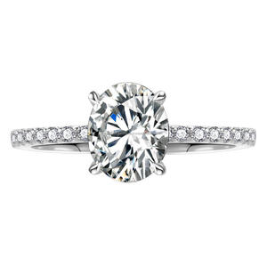 Round Cut Moissanite Engagement <b>Ring</b> <b>925</b> Sterling <b>Silver</b> Classic Bridal Jewelry Sparkling Center Stone Wedding <b>Ring</b> For Women - Product Image 1