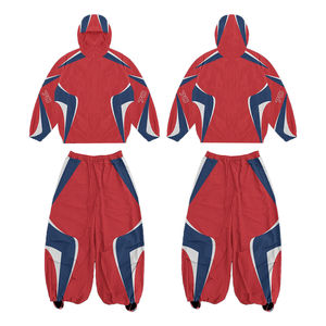 Conjuntos de Chaquetas Impermeables Sublimadas Personalizadas al por Mayor, Trajes Deportivos de Nailon de 2 Piezas - Product Image 4