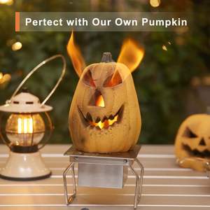 Quadrato nero camino da tavolo portatile Bio-etanolo pozzo del fuoco con ciotola del fuoco pentola per interni all'aperto pozzo del fuoco lanterna nera - Product Image 6