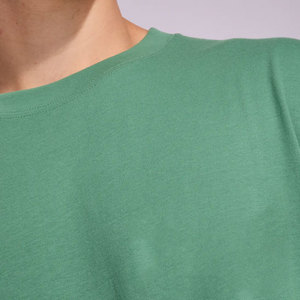 T-shirt athlétique pour homme à séchage rapide, anti-boulochage, délavé à l'acide, style streetwear, en toile unie, mélange polyester/coton, tricoté, respirant, décontracté - Product Image 4