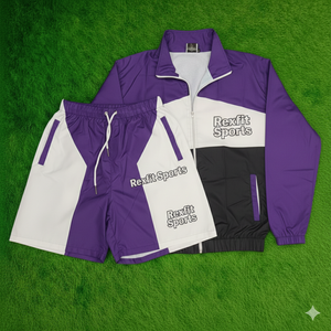 Conjunto Deportivo Rexfit para Hombre, Chaqueta Cortavientos de Nailon y Pantalones Cortos, Servicio OEM, Conjunto Deportivo de Verano, Venta al Por Mayor - Product Image 5