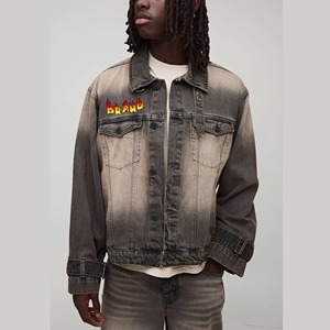 Oem Custom Made 100% Cotton Casual Vintage Jeans Denim <b>Jackets</b> for Men with Button Detail and Customization for Outdoor Wear - Product Image 4