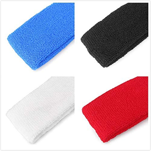 Bandeau de sport professionnel pour femmes, fin, anti-transpiration, avec logo personnalisé, en spandex tricoté extensible, pour la gym, vente en gros - Product Image 2