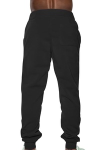 <b>Men's</b> Black Cotton Sweatpants Elastic Waist Drawstring Casual <b>Pants</b> With Pockets Midweight Knitted Autumn Wear - Product Image 3
