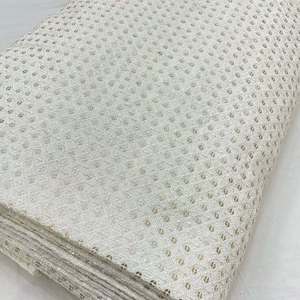 African Sequin Lace Fabric Beaded Embroidery Mesh Fabric Party Wear Wedding Dress Fabric Wholesale - Product Image 3