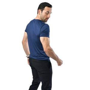 <b>Men's</b> <b>Navy</b> <b>Blue</b> Custom Crew Neck <b>T</b> <b>Shirt</b> Short Sleeve Casual Sportswear Regular Fit OEM Manufacturer Wholesale Apparel Co Ltd - Product Image 6