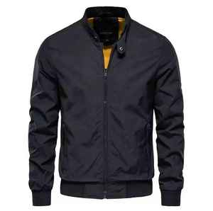 High Quality 2026 Men's Waterproof Bomber Jackets Custom Printed Logo Private Label Autumn Wear OEM Customizable Sheep Knitted - Product Image 4