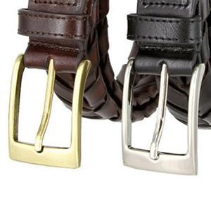 Ceinture en cuir véritable tressé de haute qualité, design premium, pour homme, respirante, tendance, sur mesure. - Product Image 6