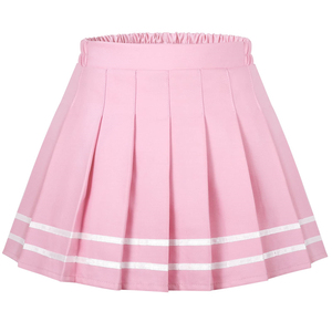 Jupe plissée pour filles, taille élastique, uniforme scolaire, kaki, vêtements pour enfants d'école primaire, jupe-short de tennis avec short intégré - Product Image 5