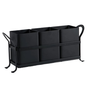Soporte Simple para Cubiertos de Color Negro para Servir Invitados en Reuniones Familiares, Picnics al Aire Libre o Cenas en el Jardín - Product Image 6