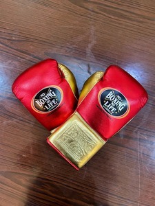No Boxing No Life Boxing <b>Gloves</b> Training 12oz-16oz Lace Up Sparring Red Gold Kickboxing <b>Gloves</b> Non-Slip Full Finger <b>Gloves</b> - Product Image 5
