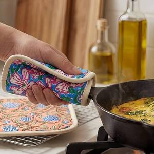 Porte-ustensiles en coton pur de haute qualité, résistants à la chaleur, réutilisables, pour la cuisine, vente en gros - Product Image 1