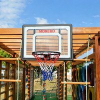 Set Papan Basket Mini 32" untuk Dinding, Pemasangan di Pintu, untuk Anak-anak dan Dewasa, Merk ANBOO
