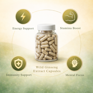 Organic Wild Ginseng Extract <b>Powder</b> Capsules 99 Percent Pure Natural Supplement Food Grade Liquid Solid Extraction Bulk Supply - Product Image 5