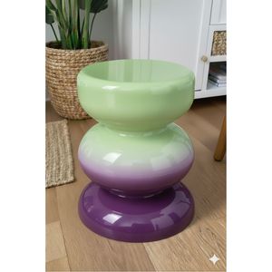 Table basse moderne à effet dégradé ombré, table d'appoint ronde, table de salon brillante, mobilier de salon, table au design unique et esthétique - Product Image 1