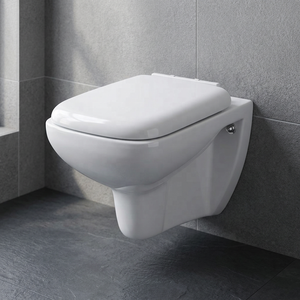 Modern European Wall Hung Toilet Cyclone Flushing Rimless <b>Ceramic</b> WC <b>Pan</b> Eco Friendly Water Closet Set - Product Image 4