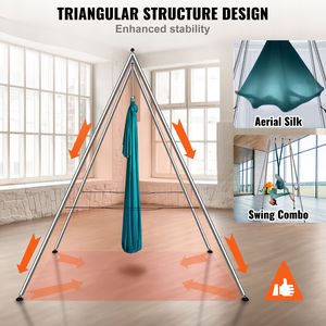 Supporto per Amaca da Yoga Aereo, Altezza 9,67 piedi, Amaca Aerea Portatile da 6,6 Iarde, Massima Lunghezza 551,1 pollici - Product Image 5
