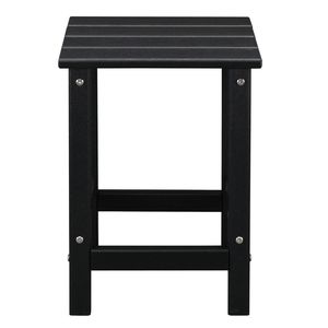 Tavolino quadrato nero in HDPE a strato singolo 36x36x47cm per soggiorno - Product Image 5