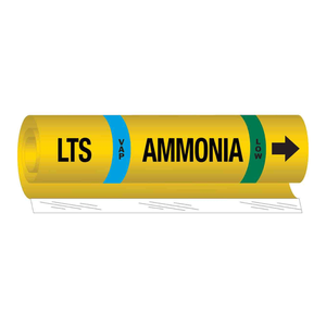 Marqueur de tuyau flexible à faible teneur en ammoniac Brady LTS VAP pour la signalisation des conduites d'ammoniac industrielles - Product Image 2
