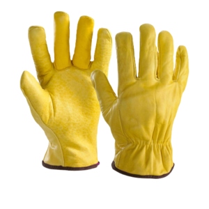 Heavy Duty Cowhide Grain Leather Driver <b>Gloves</b> Industrial Safety Hand Protection Anti-Cut Function Soft Comfortable Construction - Product Image 1