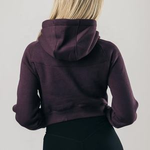 Sudadera Corta de Felpa de Algodón para Mujer, con Logotipo Personalizado, Impresión en Dos Colores, Antiencogimiento, Sudadera de Invierno con Logotipo Frontal - Product Image 5