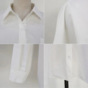 Camisas Casuales de Mujer para el Verano 2025, Nuevas Camisas Lisas de Manga Larga, 100% Algodón, Secado Rápido, Cuello Clásico - Product Image 3