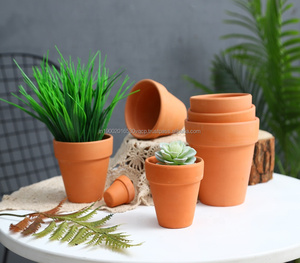Vente en gros de jardinières en céramique terracotta personnalisées pour extérieur jardinière cylindrique ronde pour pots de fleurs soucoupe pour usage domestique - Product Image 3
